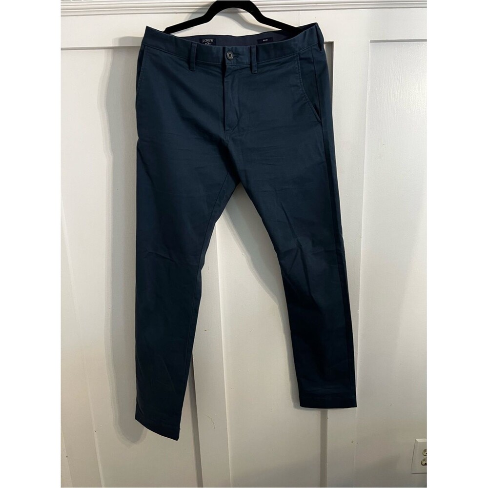 JCrew Flex slim pants navy blue 31 x 32 cotton polyester elastase